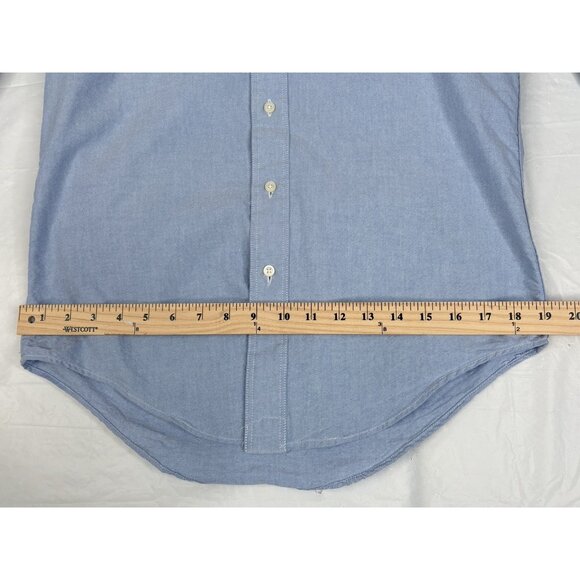 Ball and Buck Hunters Shirt Mens S Blue Chambray Button Down Shooting Pad Hunt - Picture 12 of 15